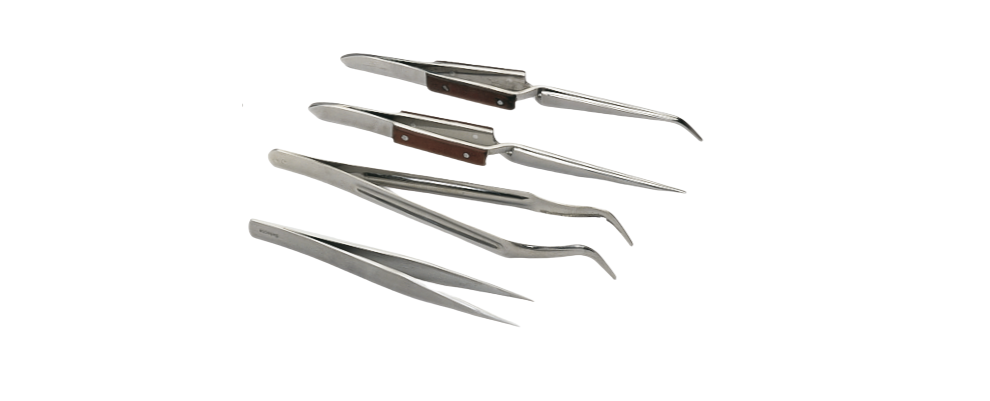 Pinza Disección Curva Punta Fina