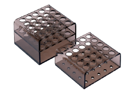 Gradilla En Metacrilato Con Aletas Para Decantación