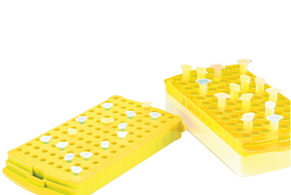 Gradilla Reversible Para Microtubos De 0,2 - 0,5 Y 1,5 Ml